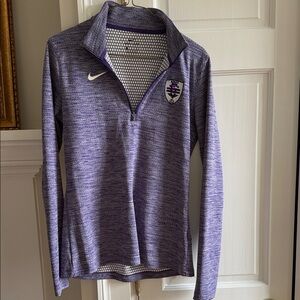 Nike Purple ADMG Gonzaga Heather Half-Zip Performance Pullover